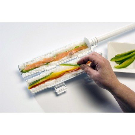 Assorted Sushi Making Tools Set Including Rocket & Tube Shaped Sushi Molds,  Sushi Maker