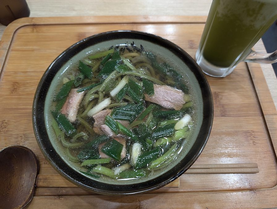 Matcha udon ＆ Matcha beer